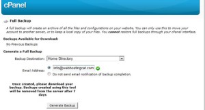 cPanel Backup 3