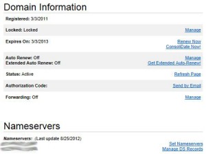 Go Daddy Domain Details