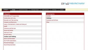 Website Creator Categories