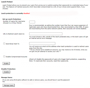 cPanel Leech Protect