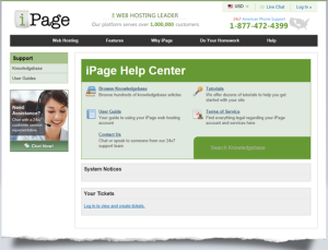 iPage Support Site