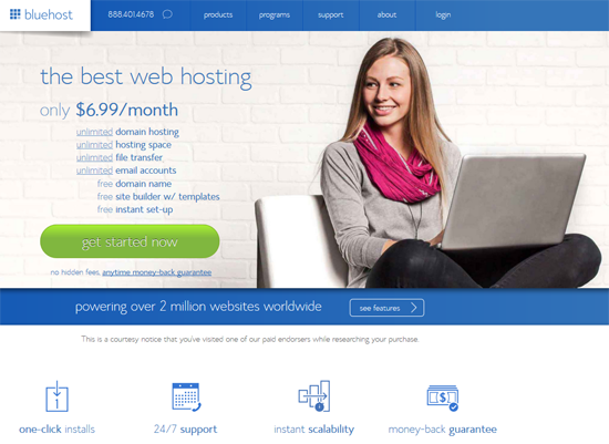 Bluehost New Website