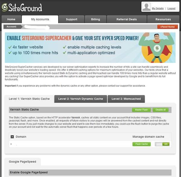 SiteGround WordPress Tools Supercacher