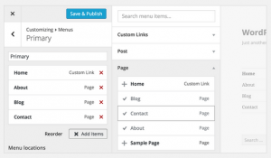 WordPress 4.3 Menus in Customizer