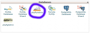 cPanel phpMyAdmin