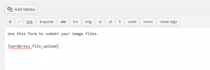 File Upload Shortcode