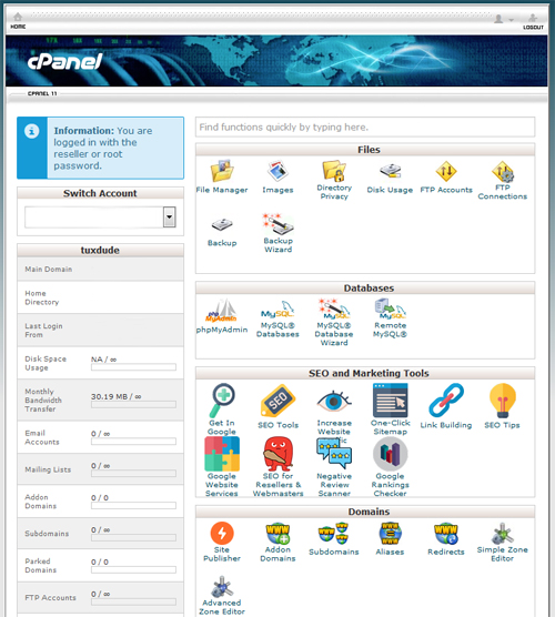 GreenGeeks VPS cPanel