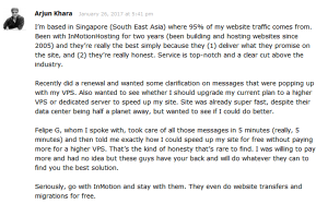 InMotion Customer Arjun
