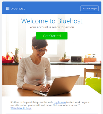 bluehost-vps-welcome-email