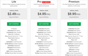 GreenGeeks Blogger Hosting Plans