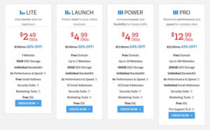 InMotion Hosting Pricing