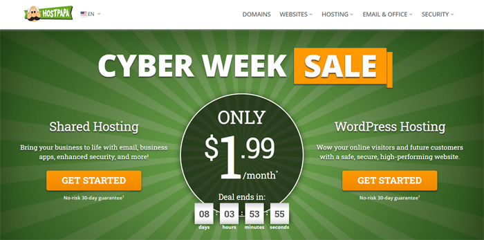 HostPapa Black Friday Cyber Week Sale