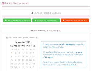 WPX Hosting Data Backup