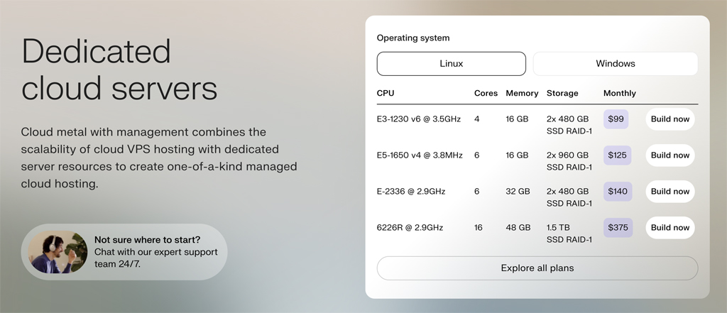 Liquid Web Dedicated Cloud Pricing