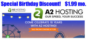 A2 Hosting Birthday Discount