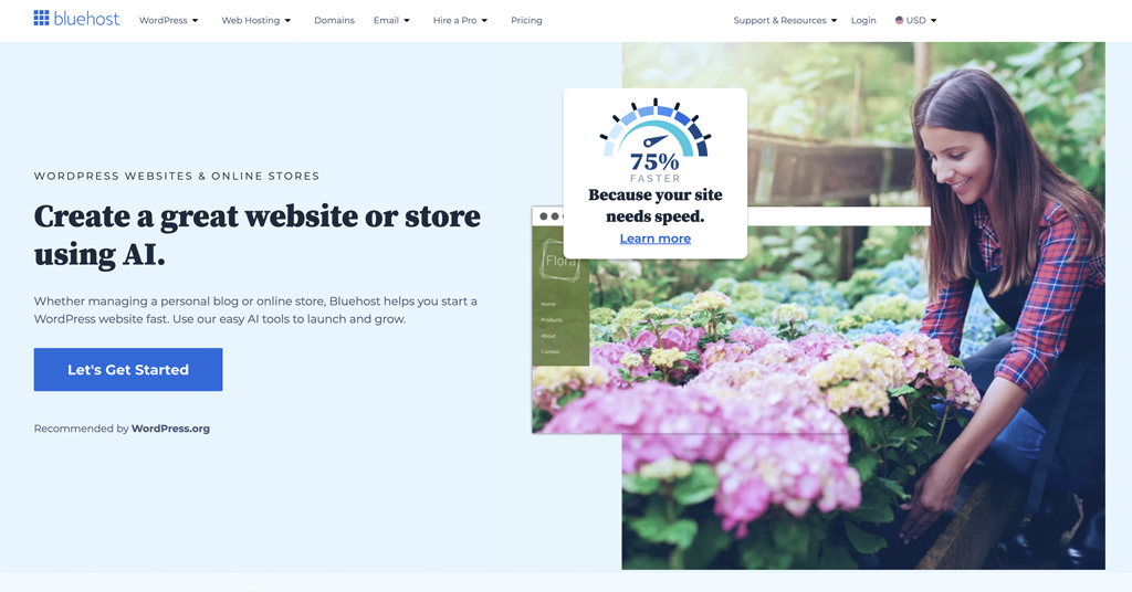 Bluehost AI Website Builder Review