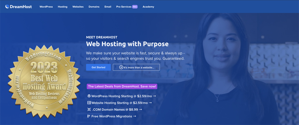 Best Web Hosting DreamHost