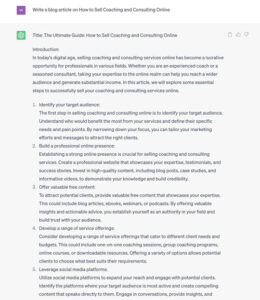 ChatGPT Blog Post