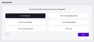 Create a Blog Post