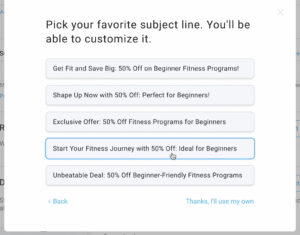 AI Subject Generator Output