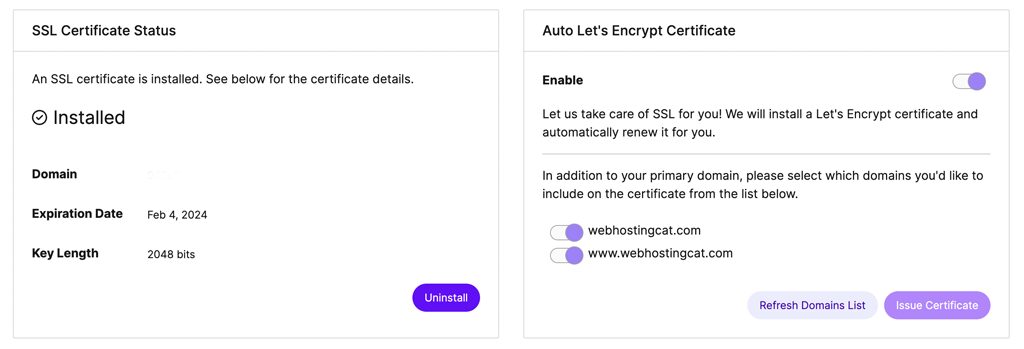 Nexcess Free SSL