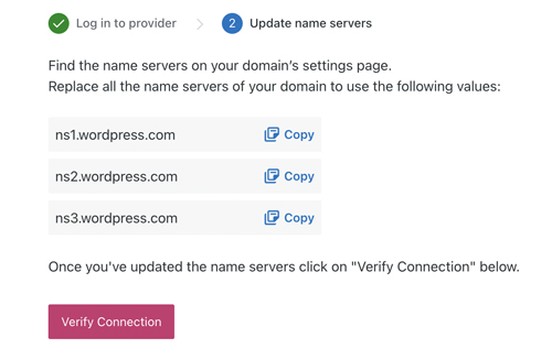 Connecting Domain to WordPress.com