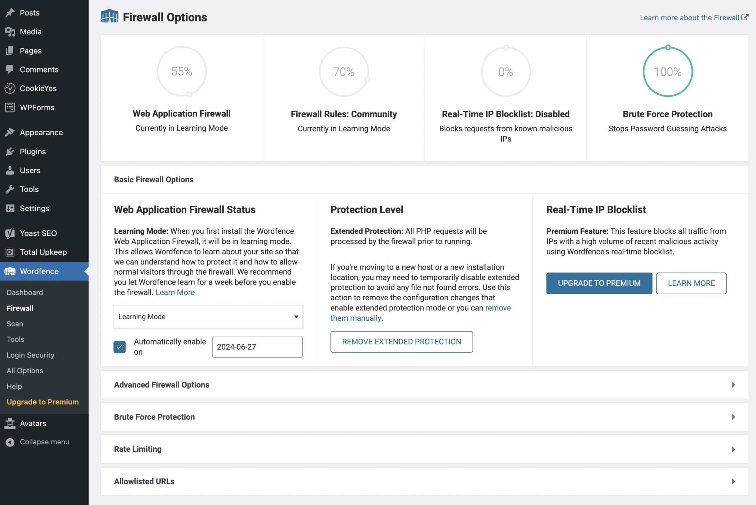 Setting Up Wordfence