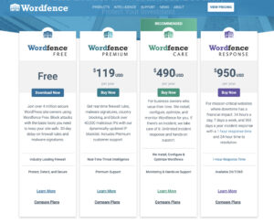 Wordfence Pricing and Plans