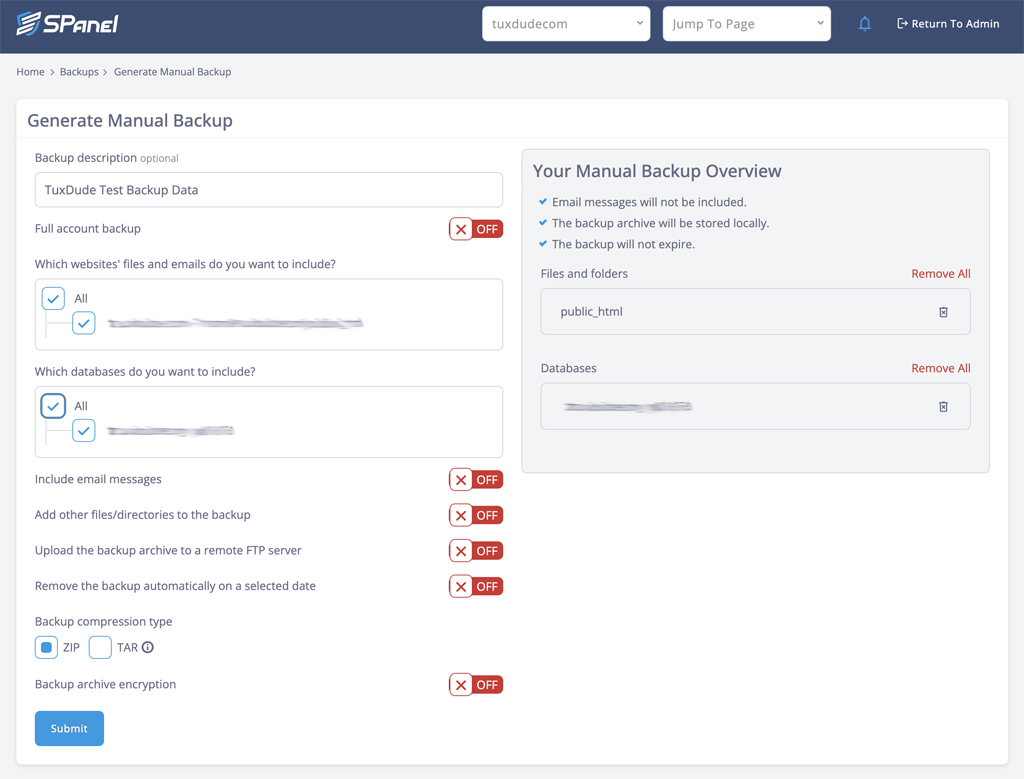 ScalaHosting Data Backup Options