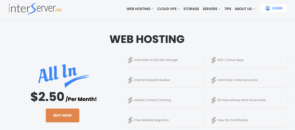 InterServer Shared Hosting