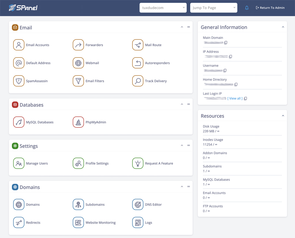 ScalaHosting SPanel