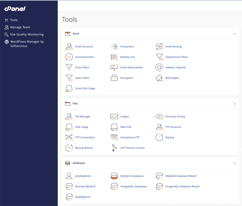 Bluehost cPanel