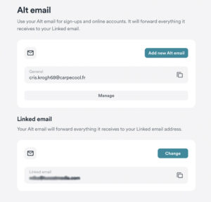Surfshark Linked Alternative Email