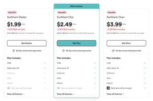 Surfshark Pricing and Plans