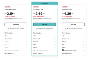 Surfshark Pricing and Plans
