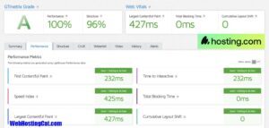 Hosting.com CWV Results