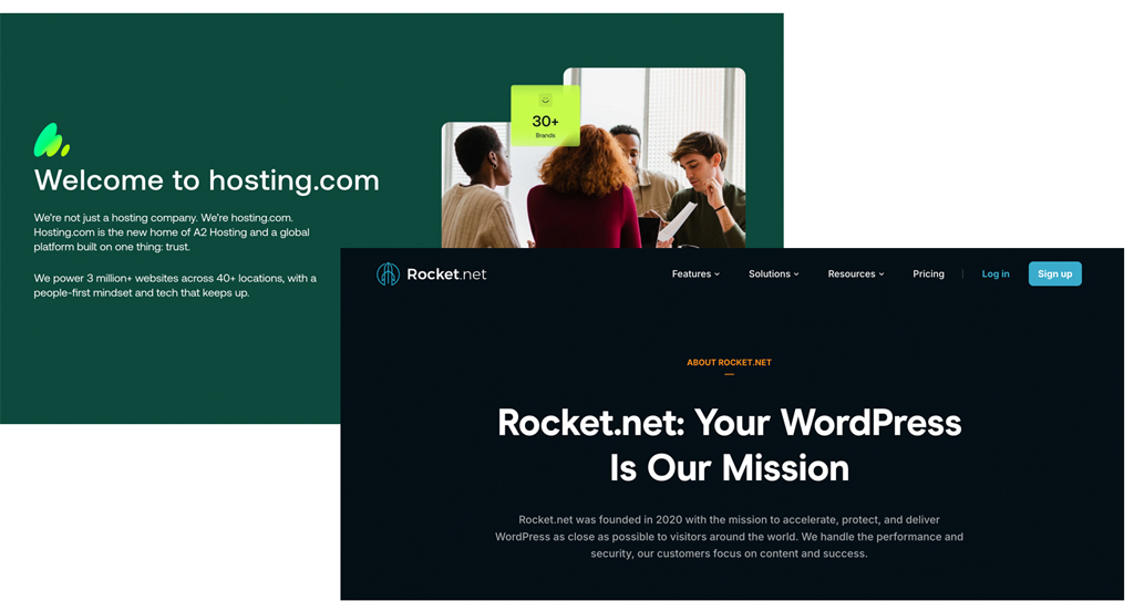 Hosting.com and Rocket.net