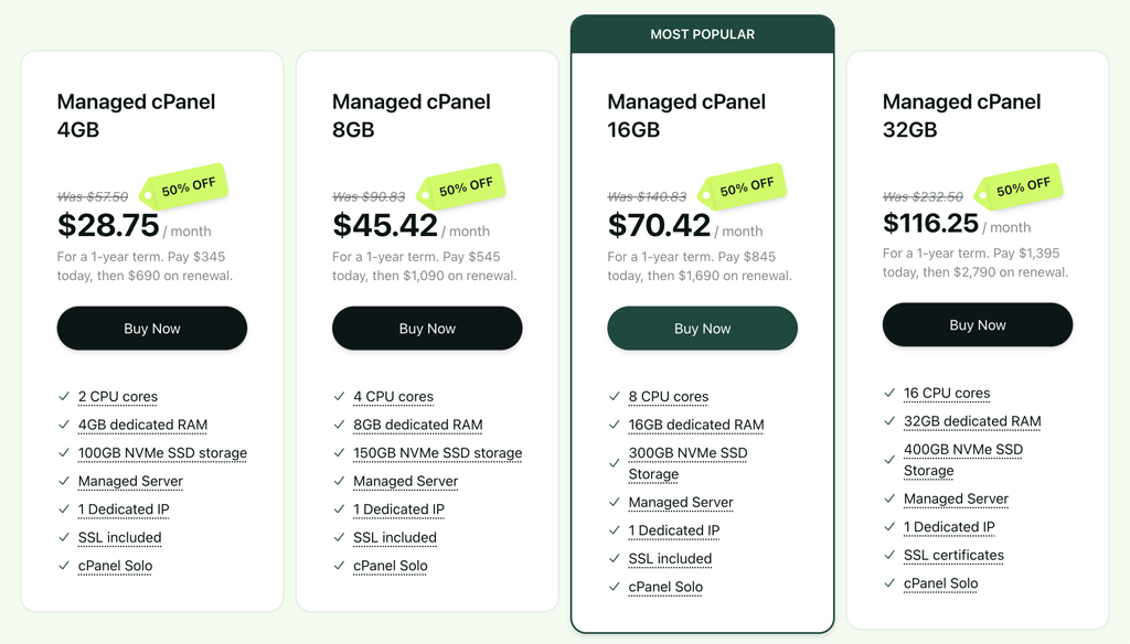 Hosting.com VPS Pricing and Plans