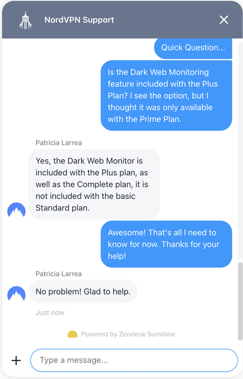 NordVPN Live Chat Support
