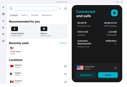 Surfshark Speed and Performance