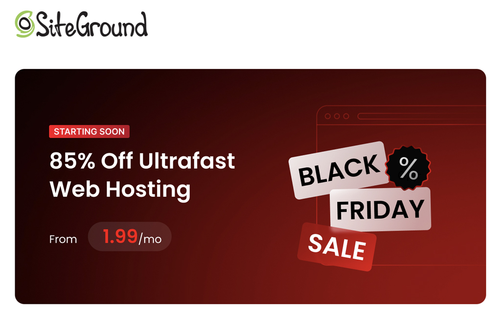 SiteGround Black Friday Sale
