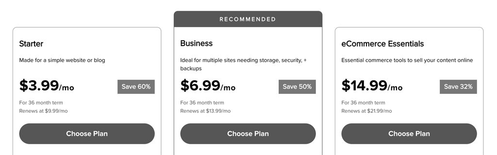 Bluehost Website Pricing