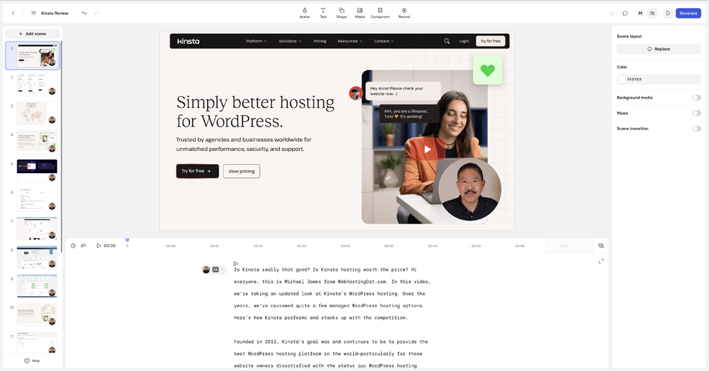 Synthesia Video Editor